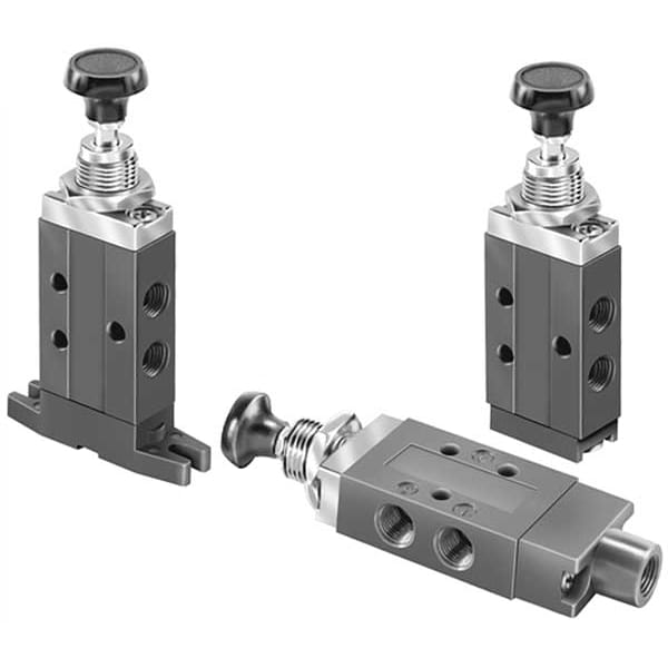 Manual Air Control Valve, 3-Way, 1/8In NPT