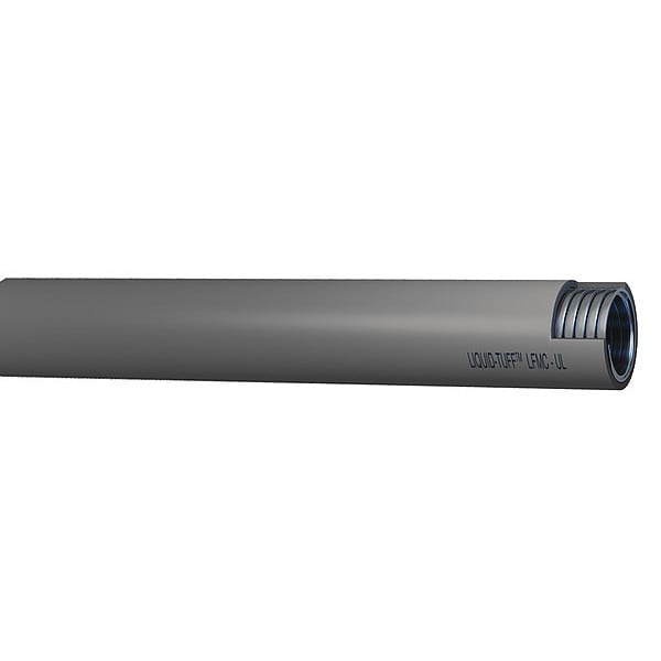 Liquid-Tight Flex Metal Conduit, 1-1/2 in Trade Size, 50 ft, 4-1/2 in Bend, Steel, Gray