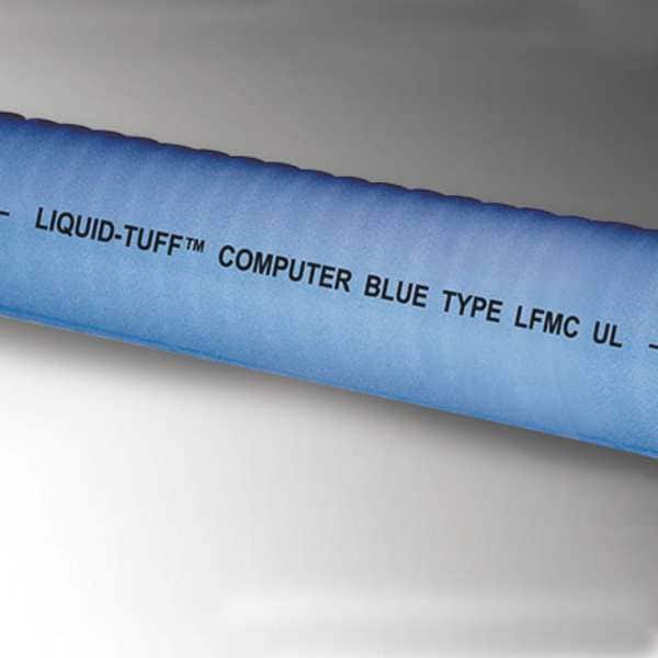 Liquid-Tight Flex Metal Conduit, 1 in Trade Size, 100 ft, 3-3/4 in Bend, Steel, Blue