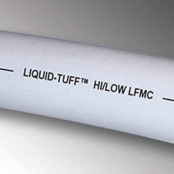 Liquid-Tight Flex Metal Conduit, 1 in Trade Size, 100 ft, 3-3/4 in Bend, Steel, Gray