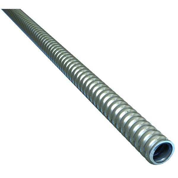 Flexible Metallic Conduit, 1 in Trade Size, 50 ft, Steel, Galvanized, Gray