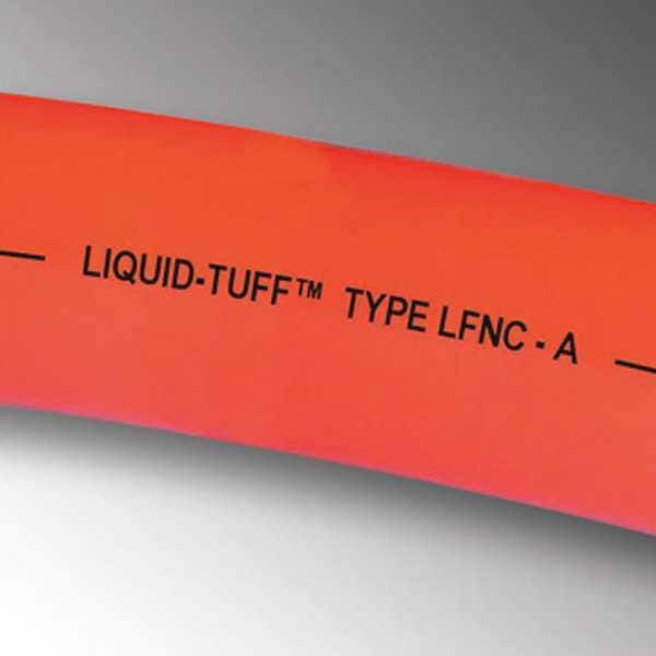 Continuous-Flex Liquid-Tight Plastic Conduit, 1 in Trade Size, 100 ft, 5 in Bend, PVC, Orange