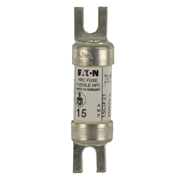 Ceramic Fuse, CIF21 Series, Time-Delay, 15A, 600V AC, 200kA at 250V DC, 200kA at 600V AC