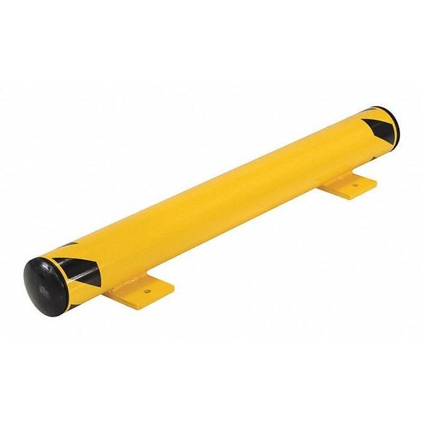 Floor Stop Bollard, 4-1/2", Yellow