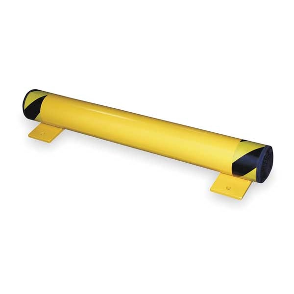 Floor Stop Bollard, 4-1/2", Yellow