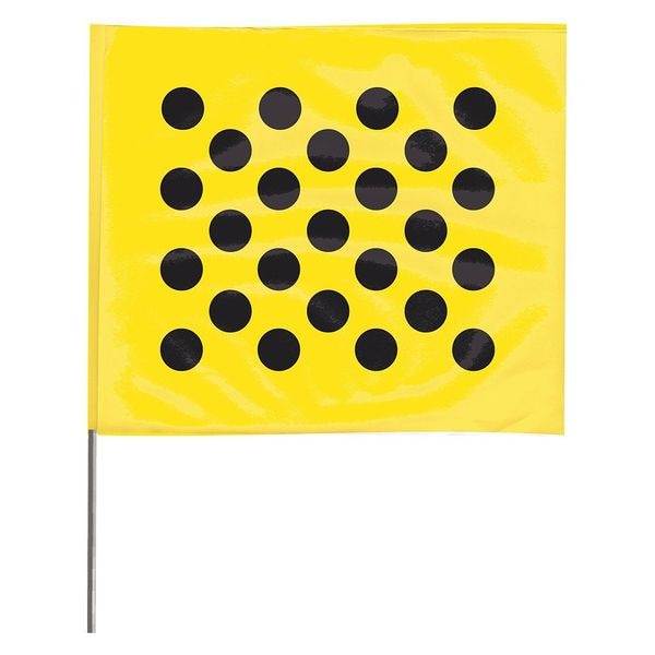 Marking Flag, Vinyl, 18" Wire Staff, Blank, 18" L., 100 PK