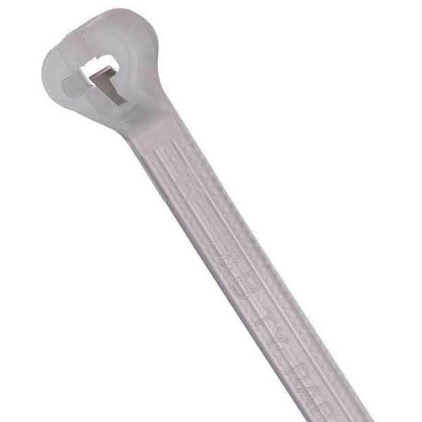 Cable Tie, 8-1/2 in L, 2 in Max Bundle Dia., Natural, Nylon 6/6, 30 lb Strength, 100 PK