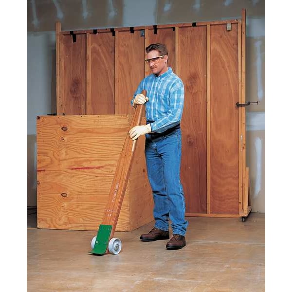 Lever Dolly, Wheeled, 72 In, Steel/Oak