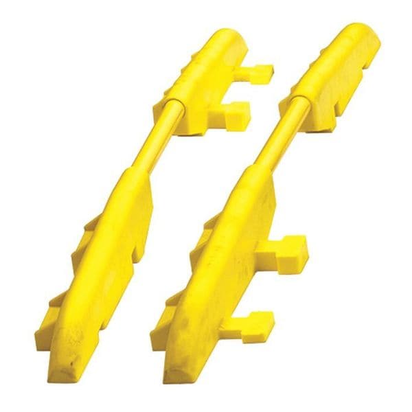 Cable Protector Rail, 2 in H, 47-1/2 in L, 3 in W, 1 Channel, Polyurethane, Yellow