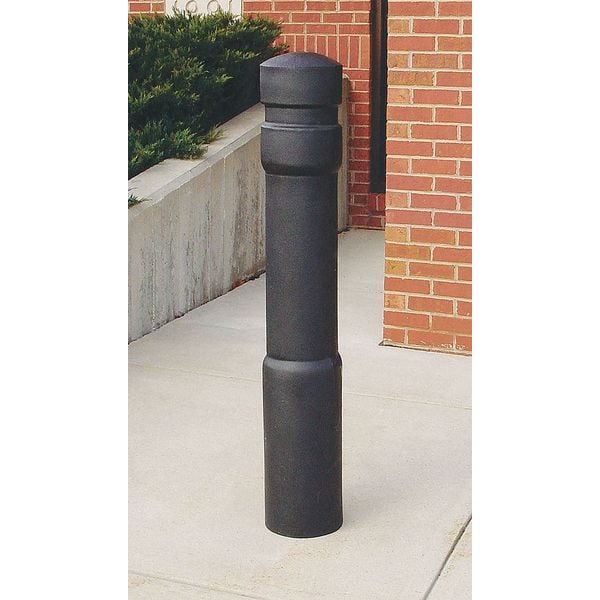 Bollard Cover, 6 In Dia., 52 In H, Black