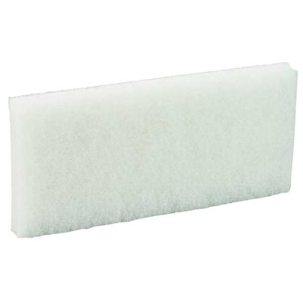 10 in L Soft Pad, Pad End, White, PK10