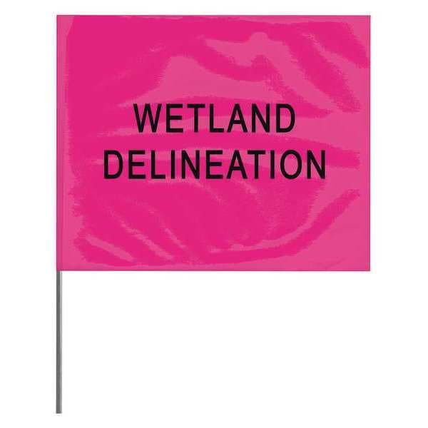 Marking Flag, PVC, Water Line, 4" L., 100 PK