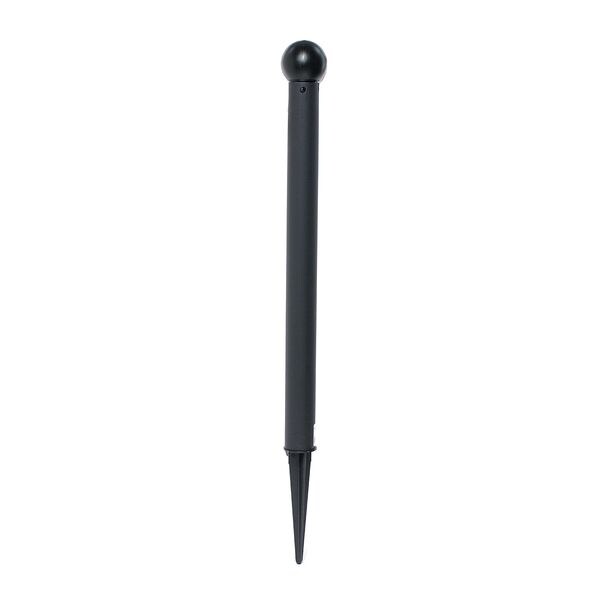 27" Ground Pole - Black, 6 pk