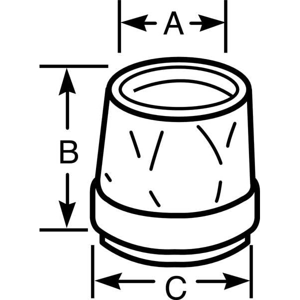 IMC Bushing, 1/2 in, Push-On, Plastic, Painted, Blue