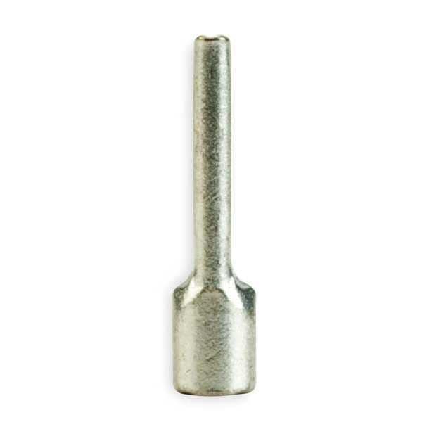 Pin Terminal, 18 AWG, 600 V, Bare Insulated, Bare, Crimp Termination Only, 100 PK