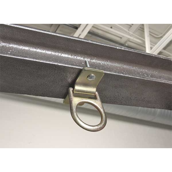 Beam Anchor, 6 1/8 in Length, 310 lb Weigth Capacity, Steel Anchor, Fixed D-Ring