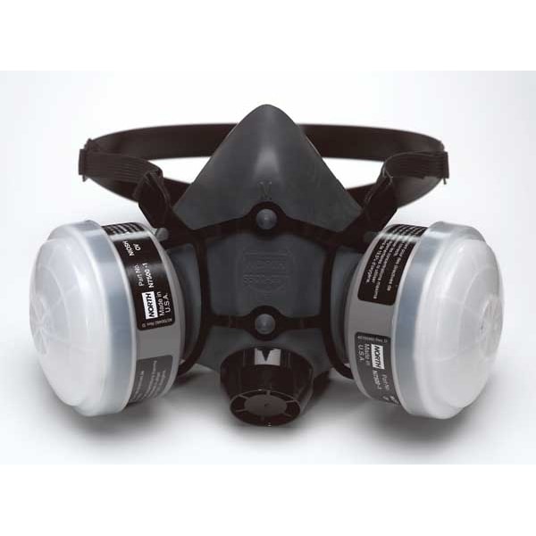 Half Mask Respirator Kit, 4 Cartridges Included, N95, Organic Vapor (OV), Threaded, Size S