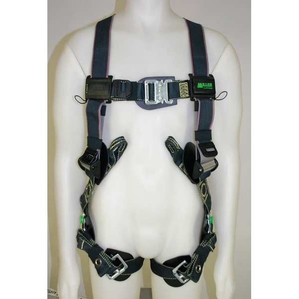 Revolution(R) Arc-Flash Rated Full Body Harness, L/XL, 400 lb., Quick-Connect Chest/ Back D-Ring