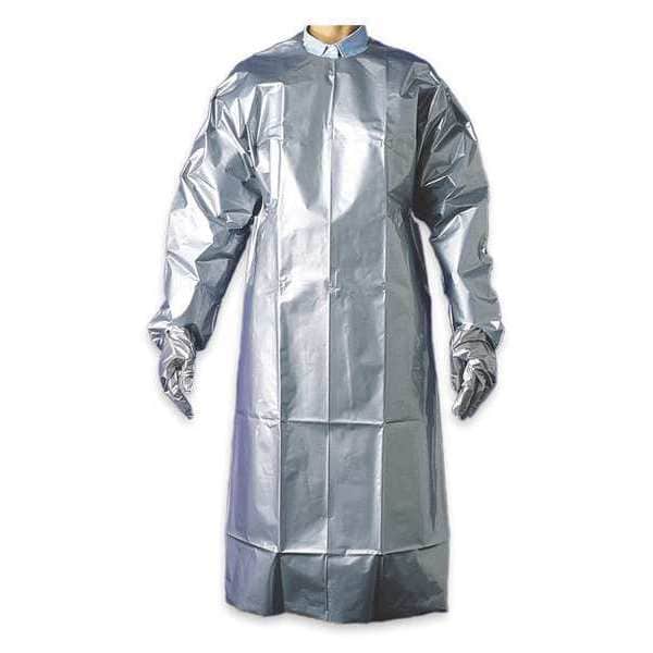Chemical Resistant Sleeve Apron, EVOH, Polyethylene, Silver, 43 in, S