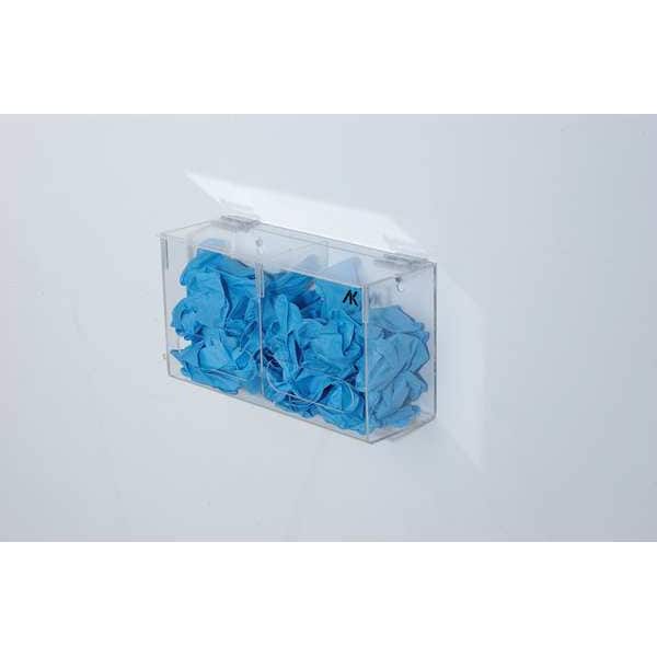 Glove Dispenser, PETG, Holds (144) Gloves , Clear , 7 in H x 13-1/4 in W x 4-1/2 in D