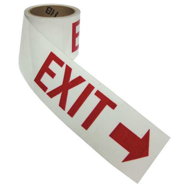 Floor Marking Tape, Message, Green, 3 in W., 10 mil Thickness
