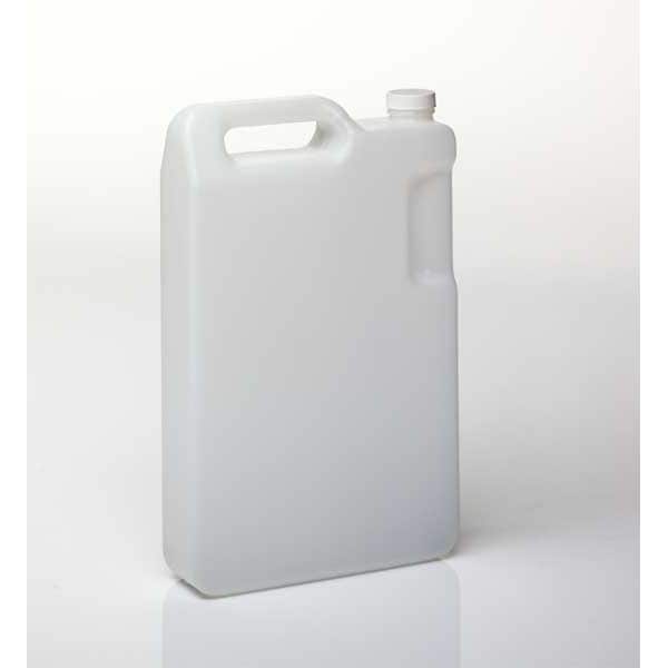 Jug, 5 L Capacity - mL, 1.32 gal Capacity - oz, Screw On Closure, HDPE, Blow Molded Handle, White