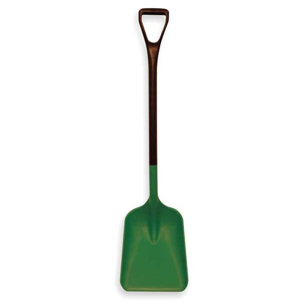 No. 3 Industrial Square Point Shovel, Plastic Blade, 30 in L, Black Polypropylene Handle