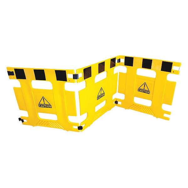 Barricade, Polyethylene, 20 lb, Black/Yellow