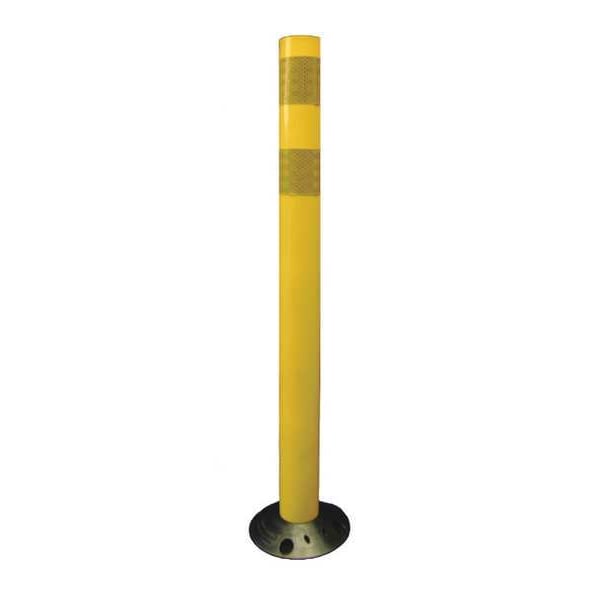 Delineator Post, Polyurethane, High-Intensity Prismatic, 28" Height, 3.5 lb, Yellow