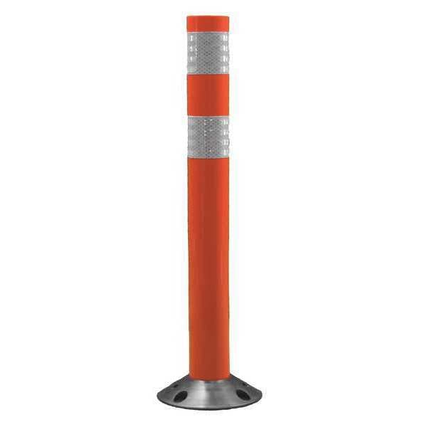 Delineator Post, Polyurethane, High-Intensity Prismatic, 36" Height, 3.5 lb, Orange