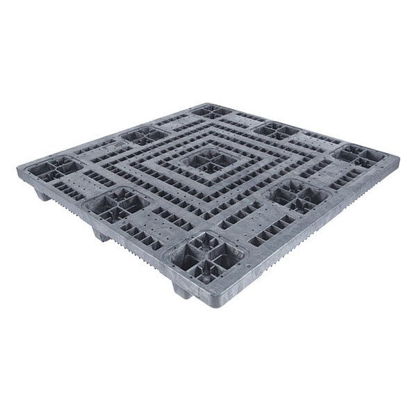 Recycled High Density Polyethylene Pallet, 48 in L, 48 in W, 5 7/8 in H, 4,000 lb Dynamic