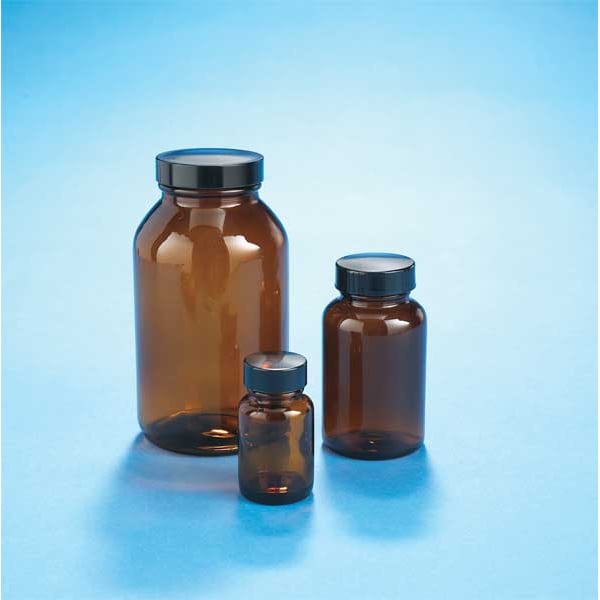 Bottle, Wide Mouth, 1000mL, Amber, PK12