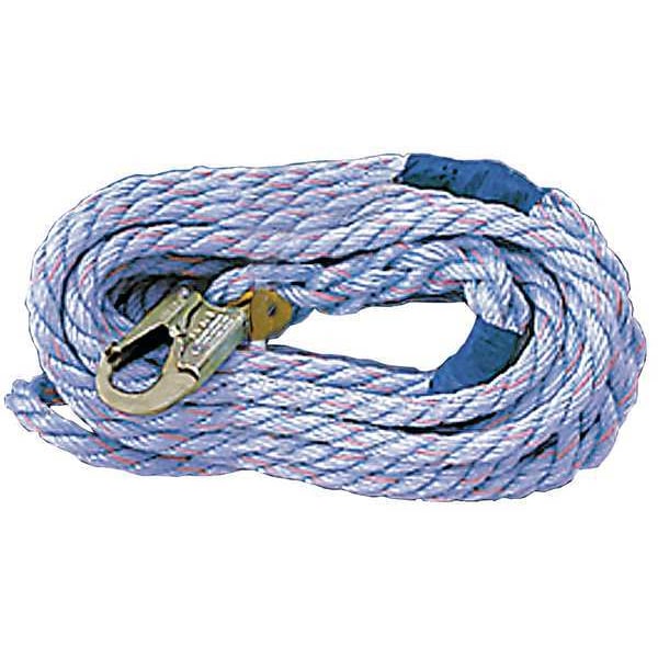 Vertical Lifeline, 75 ft., Blue, Gray