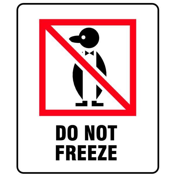 3" x 4" White Shipping Labels, Do Not Freeze, Pk500