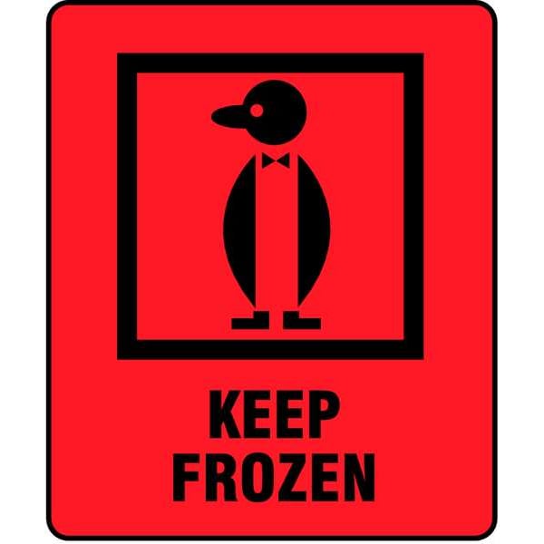 3" x 4" Red Shipping Labels, Keep Frozen, Pk500