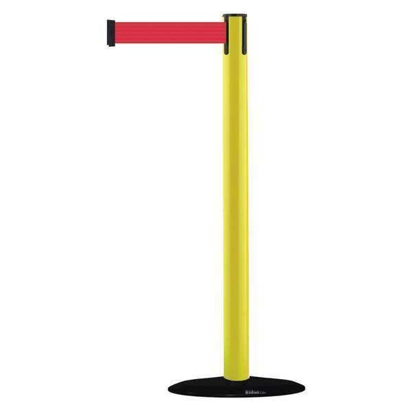 Barrier Post with Belt, 7 1/2 ft Length, 38 in Post Height, No Legend