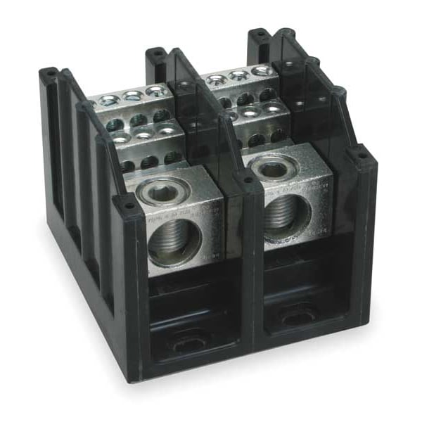 Power Distribution Block, Open, 2 Pole, 310 A Copper, 600 V AC/DC
