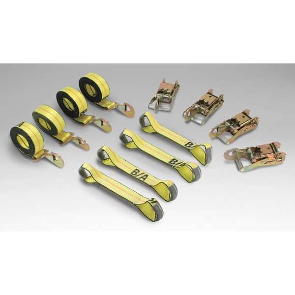 Tie-Down Strap, Ratchet, 2 In., 4000 lb.