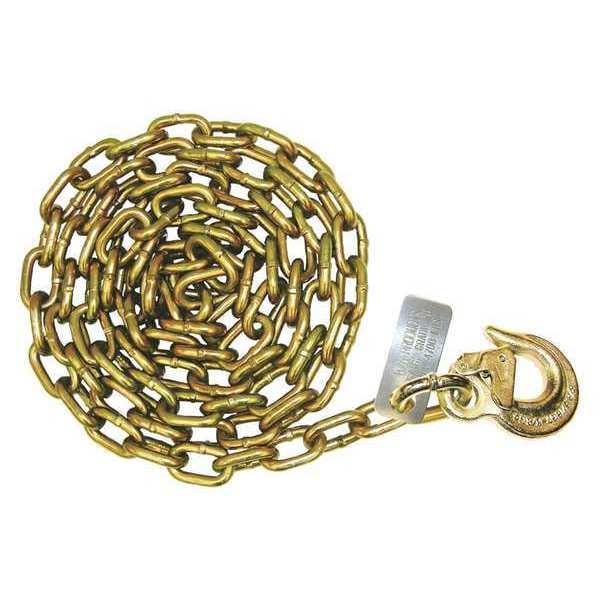 G70 Latched Hook Chain w/Plain End, 12'L