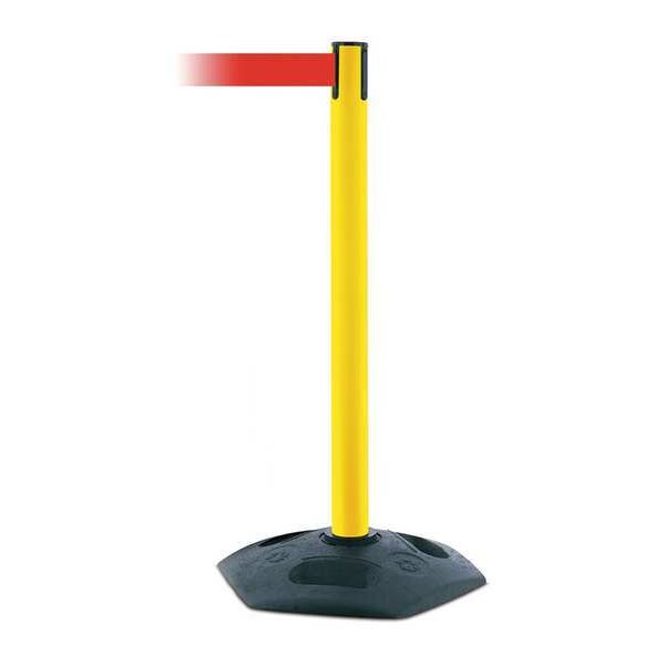 Barrier Post with Belt, 7 1/2 ft Length, 38 in Post Height, No Legend