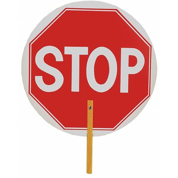 Paddle Sign, Stop, Plastic