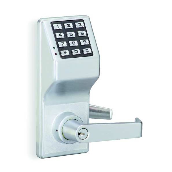 Electronic Lock, Satin Chrome, 12 Button