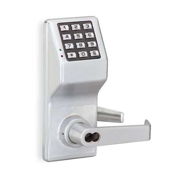 Electronic Lock, Satin Chrome, 12 Button