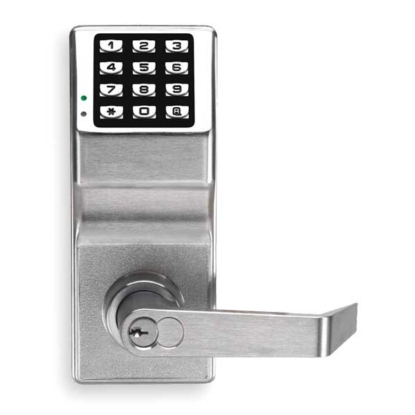 Electronic Lock, Satin Chrome, 12 Button