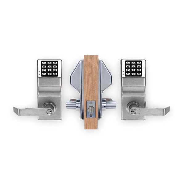 Electronic Lock, Satin Chrome, 12 Button