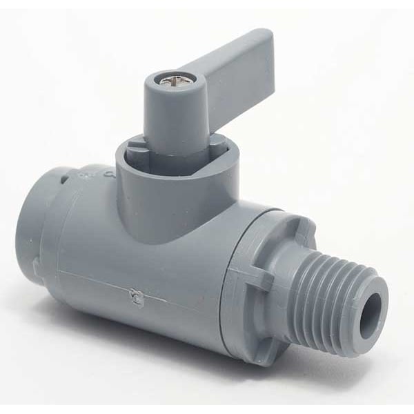 1/4" FNPT x MNPT PVC Ball Valve Inline
