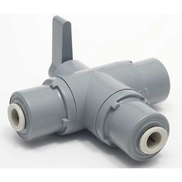1/4" Push PVC Ball Valve 3-Way