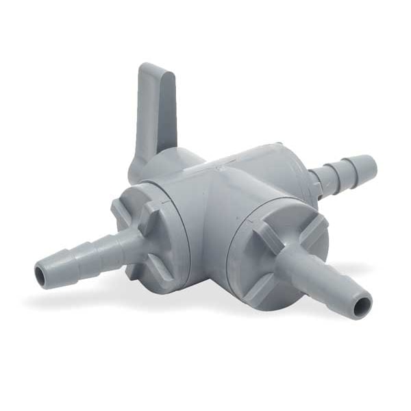 1/2" Barb PVC Ball Valve 3-Way