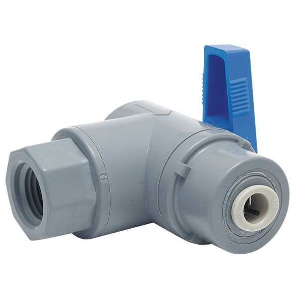 1/4" FNPT x Push PVC Ball Valve Angle
