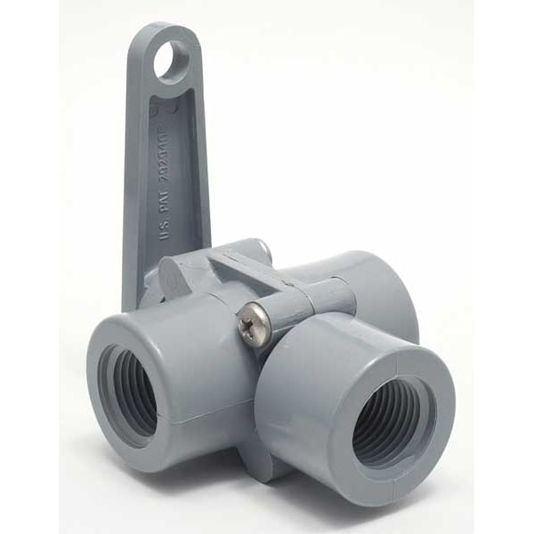 1/2" FNPT PVC Ball Valve 3-Way